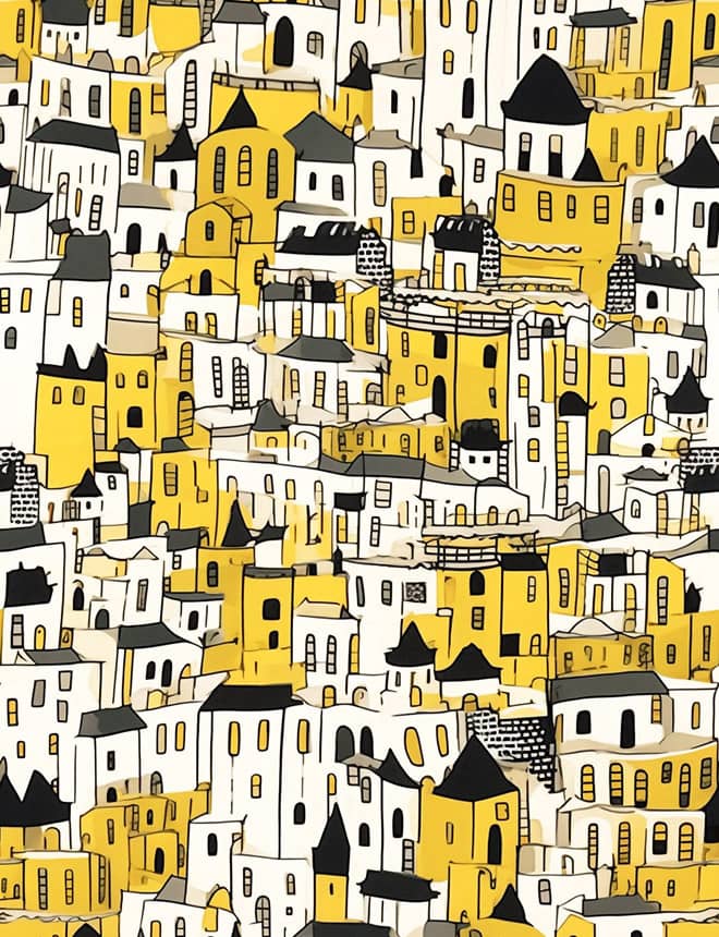 pattern design featuring Mellow Yellow shades