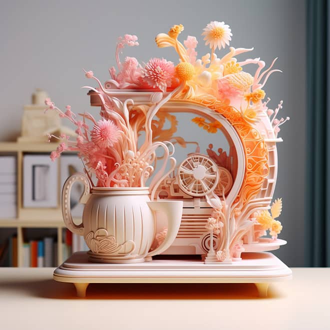 Unique 3D printed decor items inspiring creativity