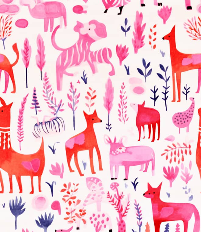 pattern design featuring Ballet Slipper Pink shades